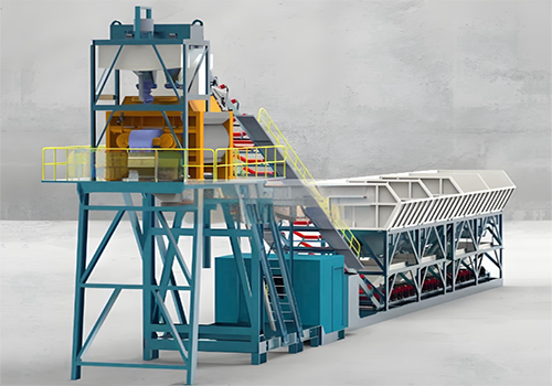 Compact concrete batching plants