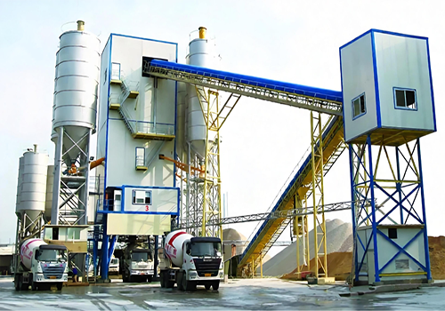 Tower concrete batching plants